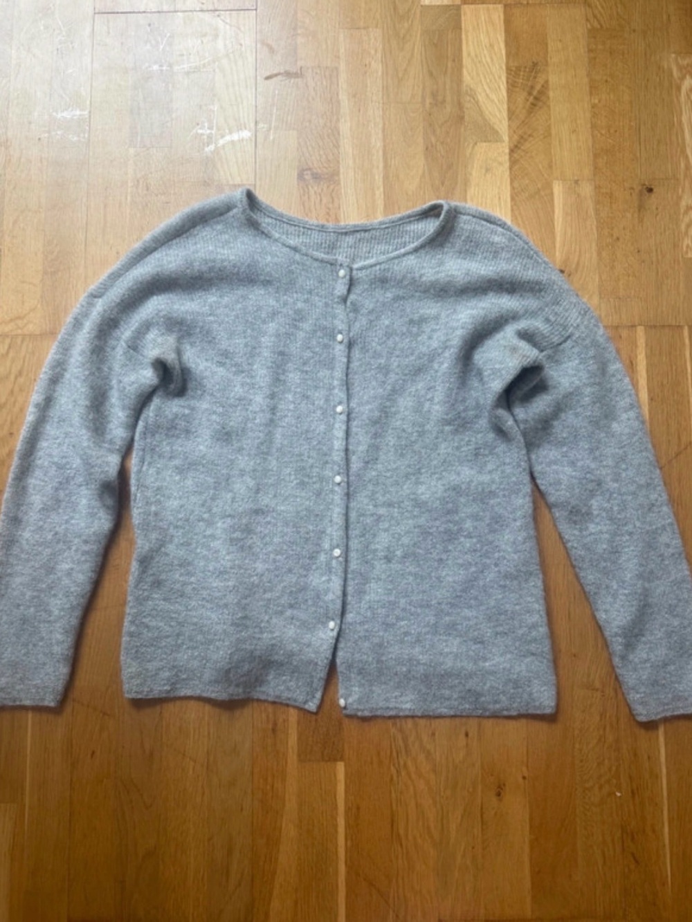 Sézane Gray Women's Button-Front Sweater Cardigan